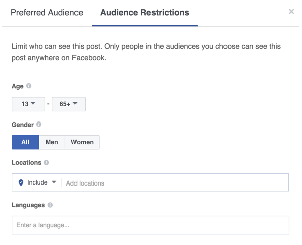 De asemenea, puteți restrânge vizibilitatea postării dvs. de pe Facebook.