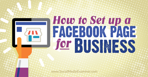 configurați o pagină de facebook pentru afaceri