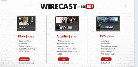 wirecast pe YouTube
