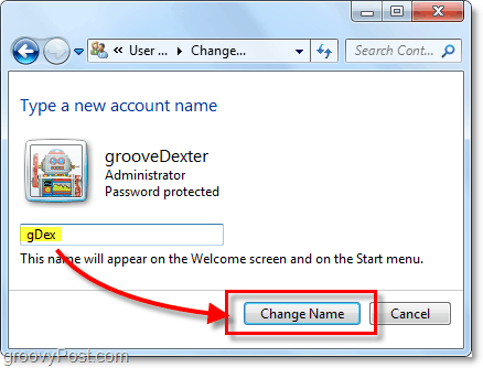 creați un nou nume de cont pentru Windows 7