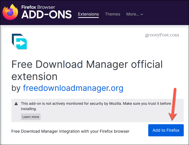 add-on gratuit pentru managerul de descărcare Firefox