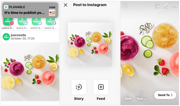 Programează povestea Instagram prin Planable