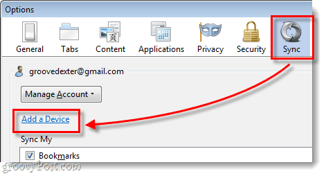 adăugați un dispozitiv sincronizat pe computer