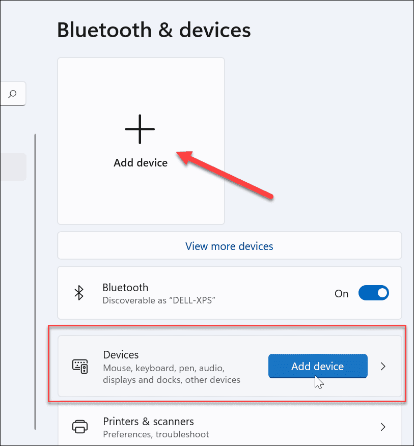 adăugați dispozitiv Bluetooth Windows 11