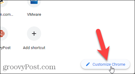 Faceți clic pe Personalizați Chrome pentru a comuta automat fundalurile în pagina Filă nouă