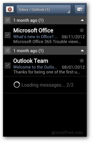 Outlook cont Android