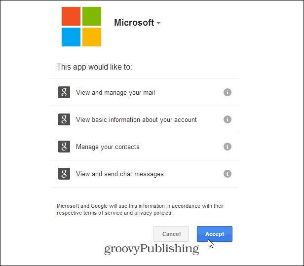 Permiteți permisiunea Microsoft