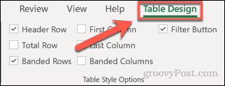 tab design tab excel