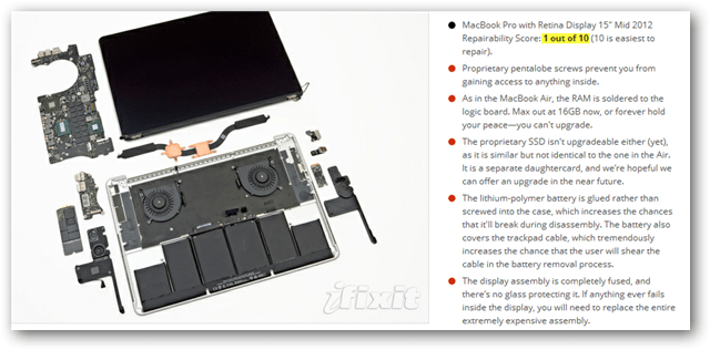 Nou MacBook Pro considerat un coșmar de reparație de către experți