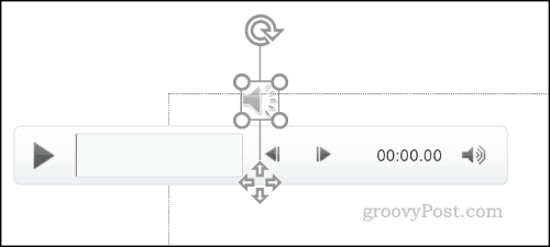 Controale de redare pentru un fișier audio PowerPoint