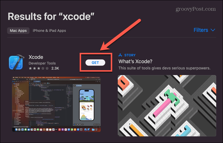 magazinul de aplicații obține xcode