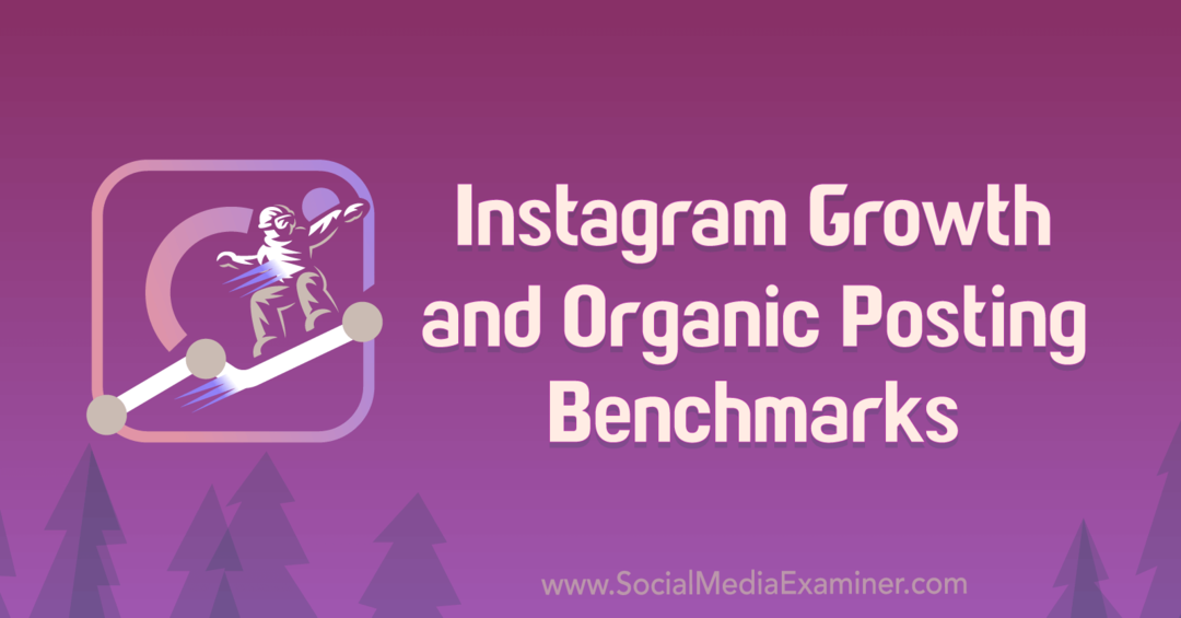 Criterii de referință pentru creșterea Instagram și postarea organică de Michael Stelzner. 
