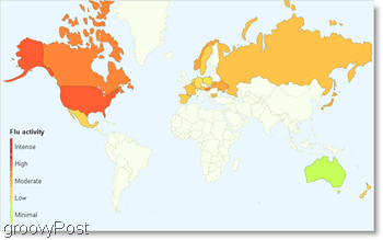 vezi tendințele gripei google în toată lumea, acum în alte 16 țări
