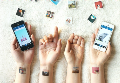 „Transformă-ți Instagram-urile în tatuaje temporare.” 