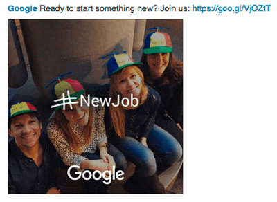 anunț google linkedin pentru a găsi talent