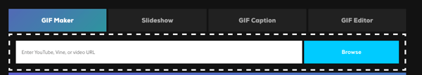 Pentru a crea un GIF pe Giphy, alegeți GIF Maker sau Slideshow.