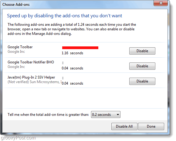 Noul add-on Manager IE9