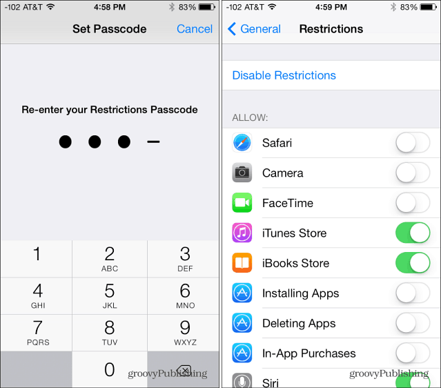 Restricții pentru aplicații iOS 7