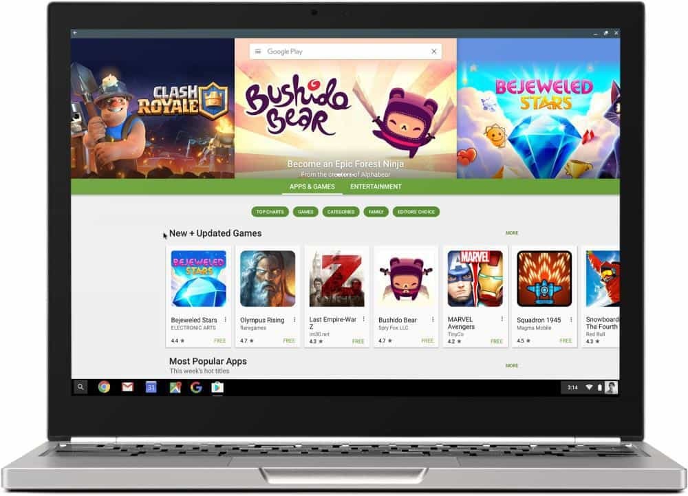 Magazinul Google Play care vine pe Chromebookuri, dar nu toate
