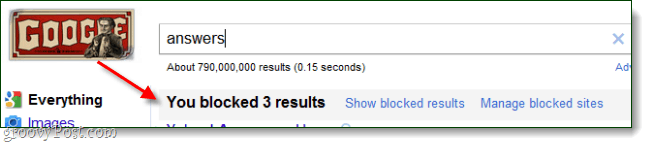 google search 3 rezultate blocate