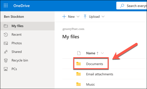 Folder de documente OneDrive