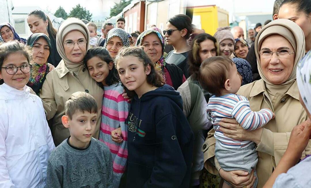 Emine Erdogan sa întâlnit cu victimele cutremurului în Hatay