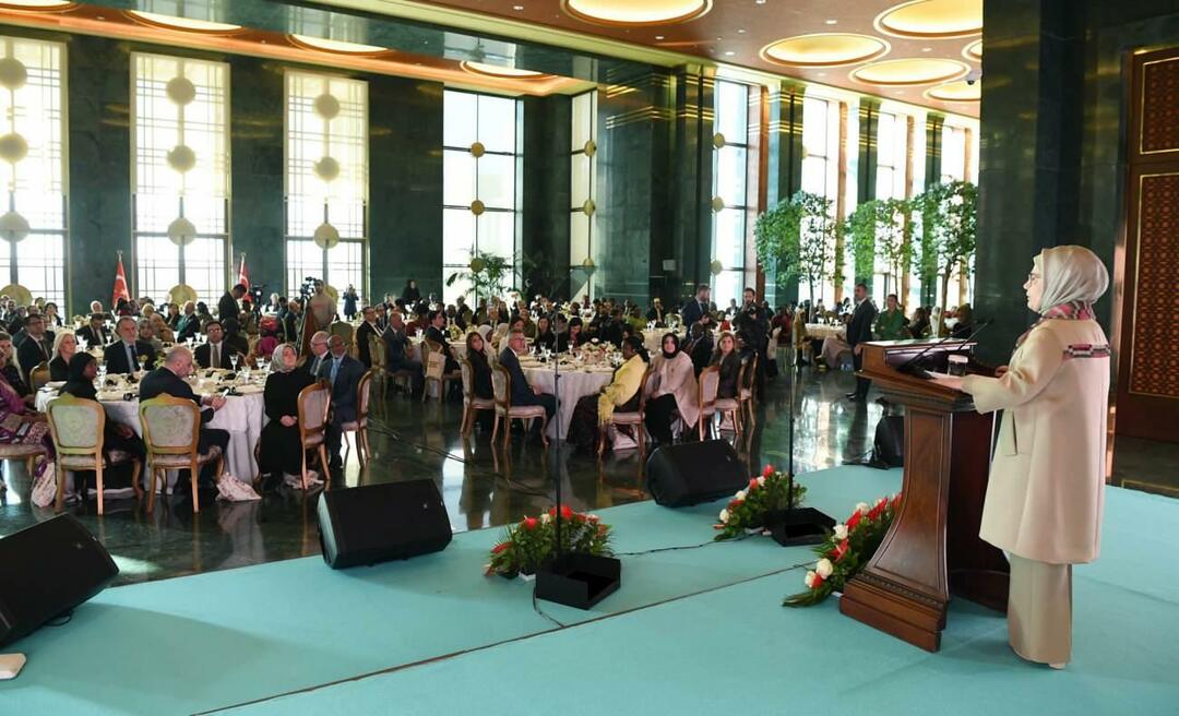 Emine Erdogan, care a ținut un discurs despre programul casei africane