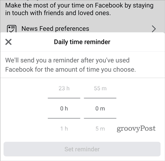 Reamintirea timpului dvs. pe Facebook