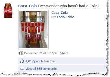 coca-cola pe facebook