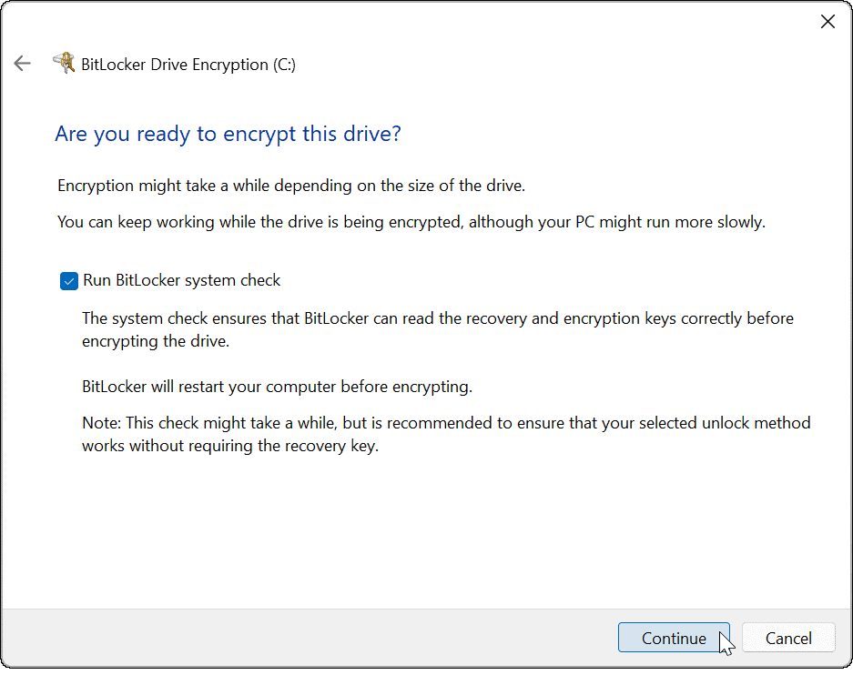 utilizați criptarea BitLocker în Windows 11