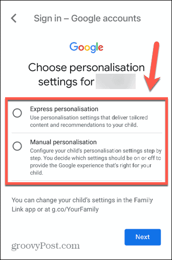 personalizarea contului copil gmail