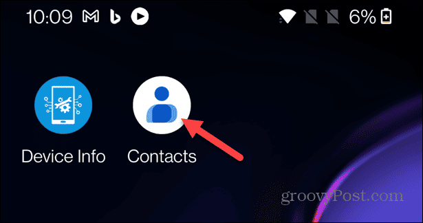 Adăugați Contacte pe ecranul de pornire Android