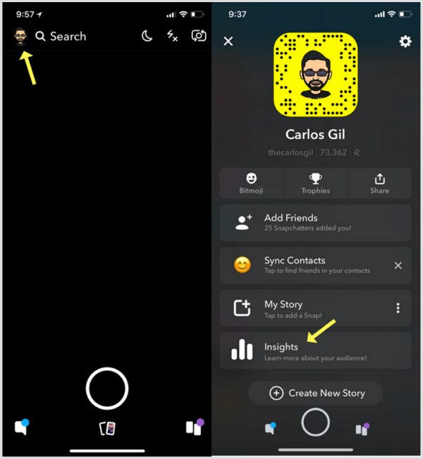 Cum să accesați Snapchat Insights