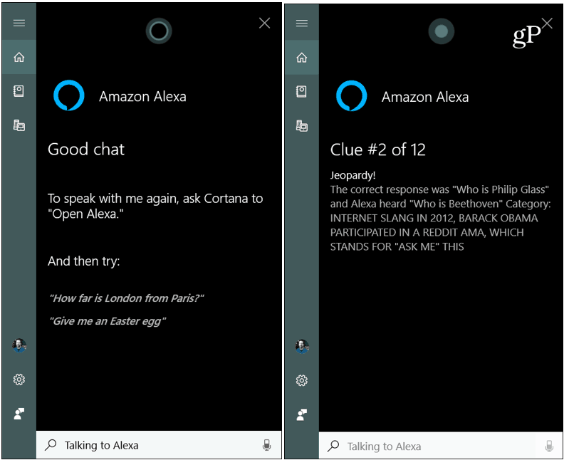 Utilizarea abilităților Alexa prin Windows 10