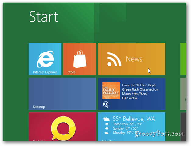 Știrile Windows 8 Metro Desktop