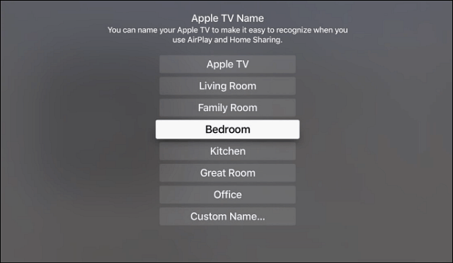 Redenumește Apple TV