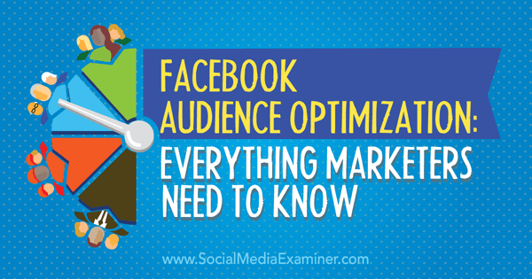 optimizarea publicului pe Facebook pentru marketing