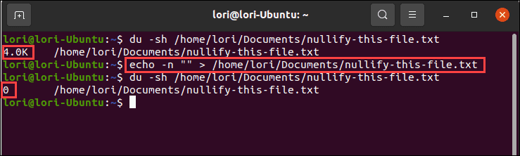 Folosind comanda echo cu ieșire nulă în Linux