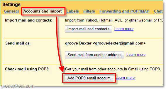 importați e-mailuri terțe părți în gmail, fără a fi trimise