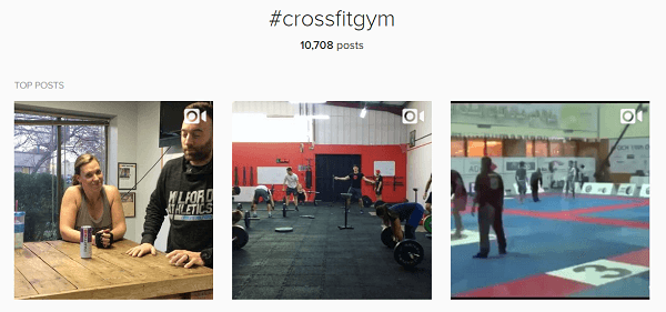 Dacă aveți o sală de gimnastică crossfit, folosiți-o ca unul dintre cele 30 de hashtaguri diferite.