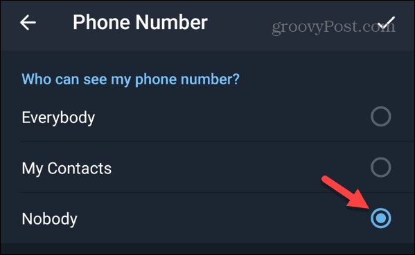 Nimeni nu poate vedea numărul meu de telefon pe Telegram pe Android
