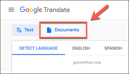 Butonul Google Translate Documents