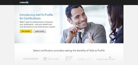 linkedin adaugă la profil pentru certificări