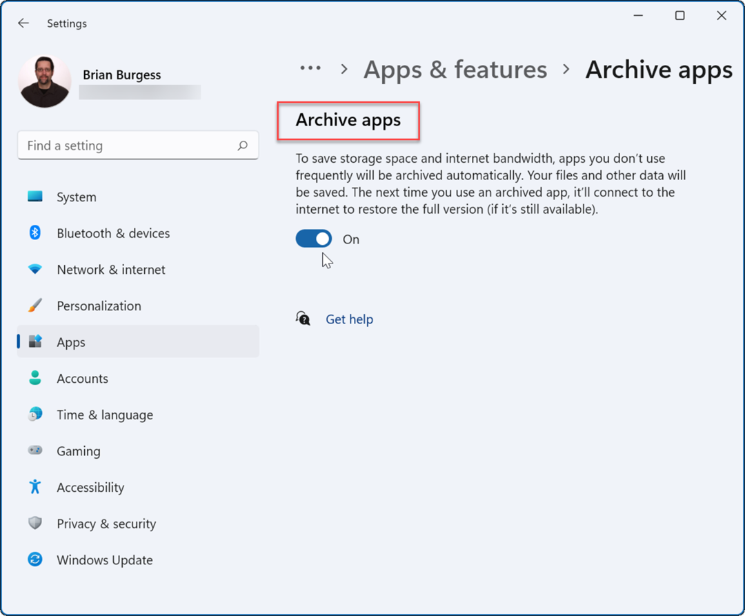 Cum să activați aplicațiile de arhivare pe Windows 11
