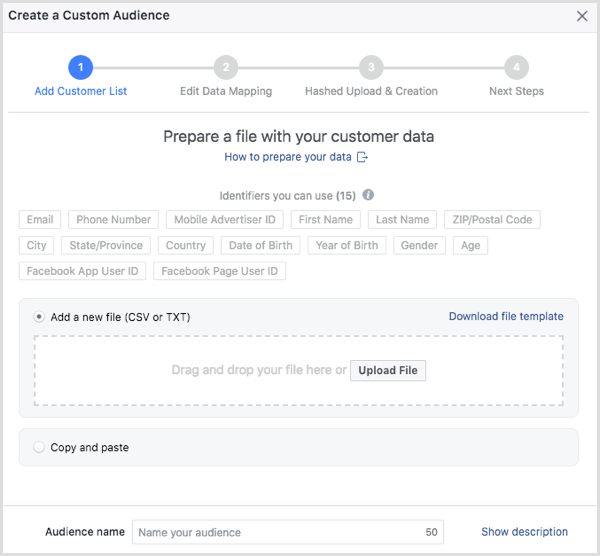 Alegeți fișierul client pe care doriți să îl încărcați pe Facebook.