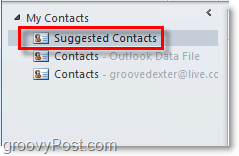 Contacte sugerate în Outlook 2010