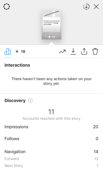 Vedeți datele despre rentabilitatea Instagram Stories, Pasul 9.