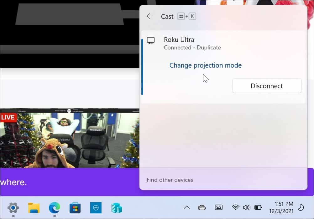 Windows 11 conectat la Roku