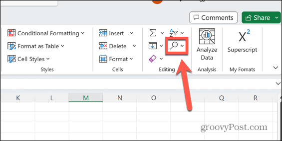 Excel găsi și înlocuiește