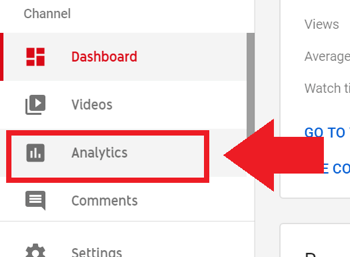 Strategia de marketing social media; Captură de ecran a pasului 2 pentru a accesa YouTube Analytics.